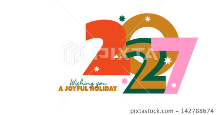 2027 Joyful Holiday Text Effect 142788674