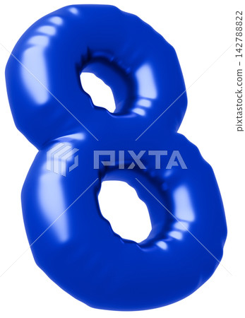 3D image_balloon_8_blue 3D image_balloon_8_blue 142788822