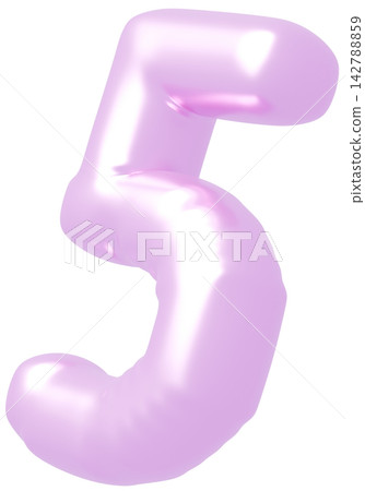 3D image_balloon_5_purple 3D image_balloon_5_purple 142788859