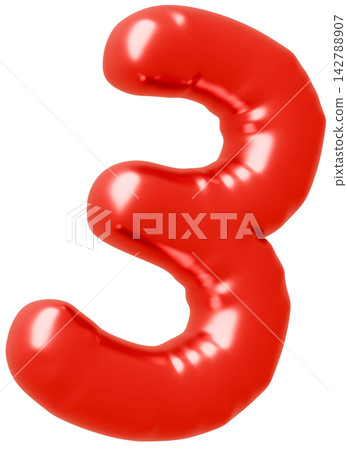 3D image_balloon_3_red 3D image_balloon_3_red 142788907