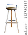 Modern high bar stool chair isolated on white background 142789357