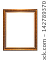 Vintage Wooden frame isolated on a white background 142789370