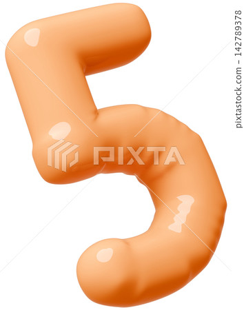 3D image_balloon_5_orange 3D image_balloon_5_orange 142789378
