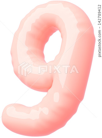 3D image_balloon_9_pink 3D image_balloon_9_pink 142789412