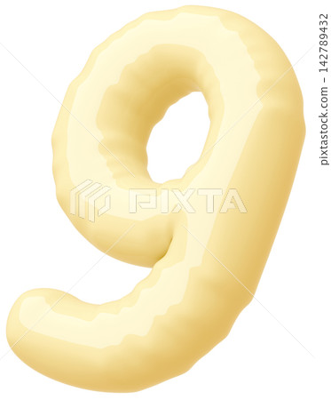 3D image_balloon_9_yellow 3D image_balloon_9_yellow 142789432