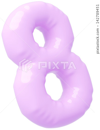 3D image_balloon_8_purple 3D image_balloon_8_purple 142789451