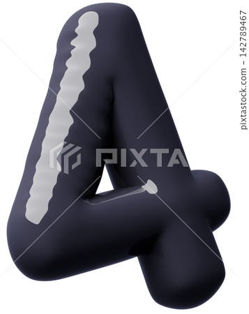 3D image_balloon_4_black 3D image_balloon_4_black 142789467