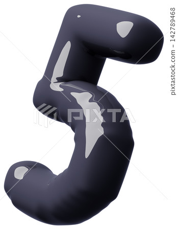 3D image_balloon_5_black 3D image_balloon_5_black 142789468