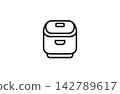 Rice cooker line art icon 142789617