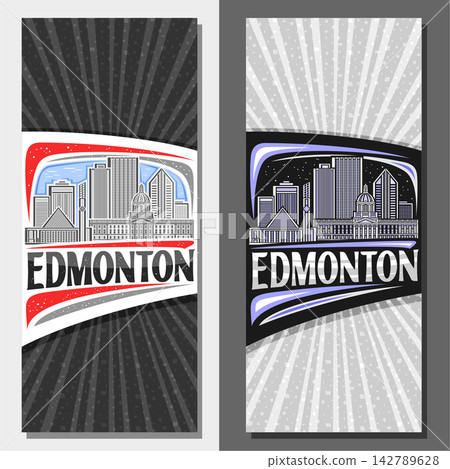 Vector vertical layouts for Edmonton 142789628