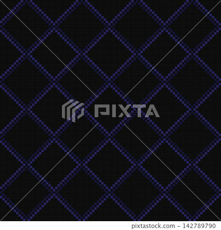 Navy Blue Argyle Knitting Grid seamless pattern design for fashion and home textiles, graphics, knitwear and backgrounds 142789790