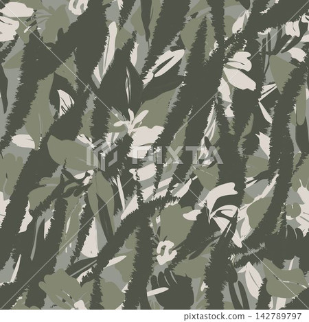 Camouflage Brushstroke Floral seamless pattern design for fashion and home textiles, graphics and backgrounds Camouflage Brushstroke Floral seamless pattern design for fashion and home textiles, graphics and backgrounds 142789797