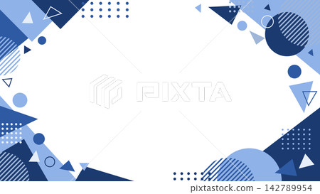 海軍藍幾何邊框背景,留有文字空間 - 現代時尚的裝飾設計 海軍藍幾何邊框背景,留有文字空間 - 現代時尚的裝飾設計 142789954