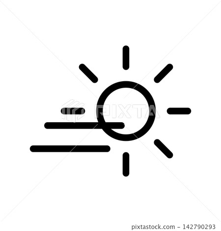 Fog day icon design template Fog day icon design template 142790293