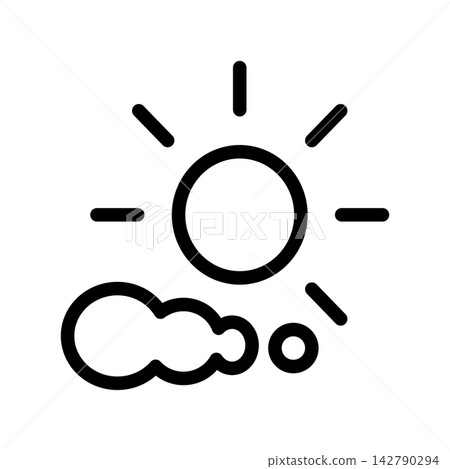 Fog day icon design template Fog day icon design template 142790294