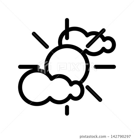 Fog day icon design template Fog day icon design template 142790297