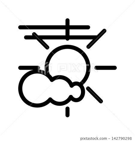 Fog day icon design template Fog day icon design template 142790298