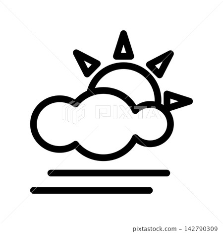 Fog day icon design template 142790309