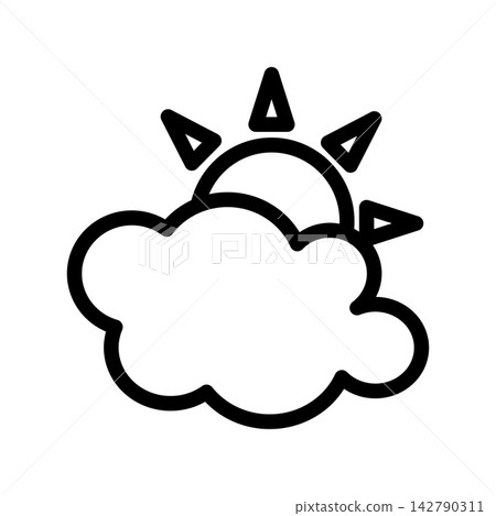 Fog day icon design template Fog day icon design template 142790311