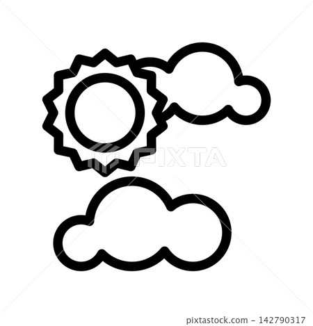 Fog day icon design template Fog day icon design template 142790317