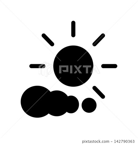Fog day icon design template Fog day icon design template 142790363