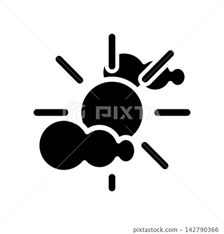 Fog day icon design template Fog day icon design template 142790366