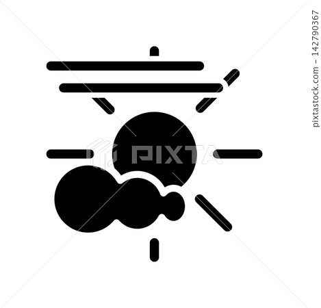 Fog day icon design template Fog day icon design template 142790367