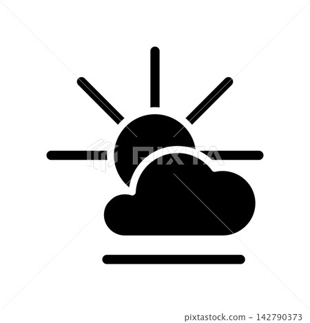 Fog day icon design template Fog day icon design template 142790373