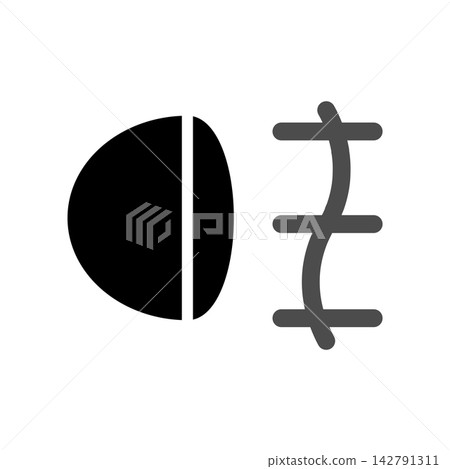 Fog lamp icon design template Fog lamp icon design template 142791311
