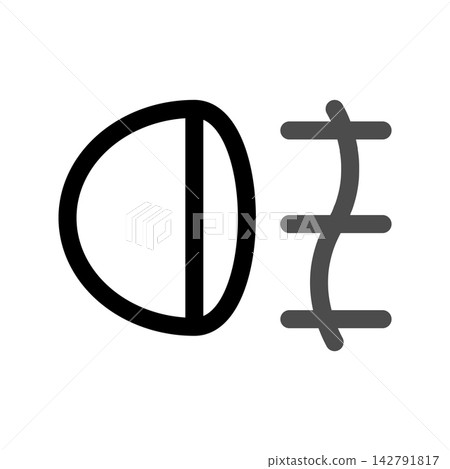 Fog lamp icon design template Fog lamp icon design template 142791817