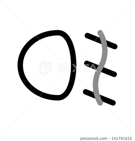 Fog lamp icon design template Fog lamp icon design template 142791818