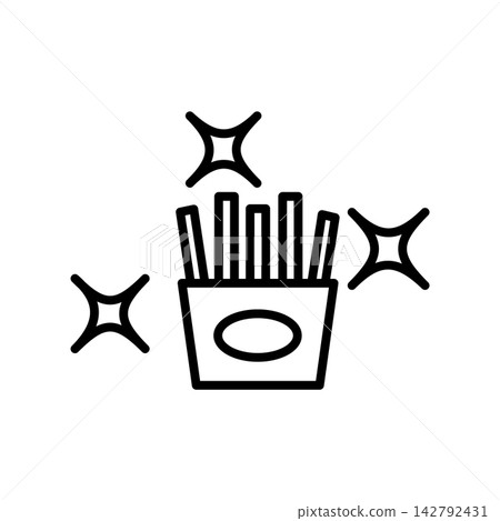 French Fries icon design template French Fries icon design template 142792431