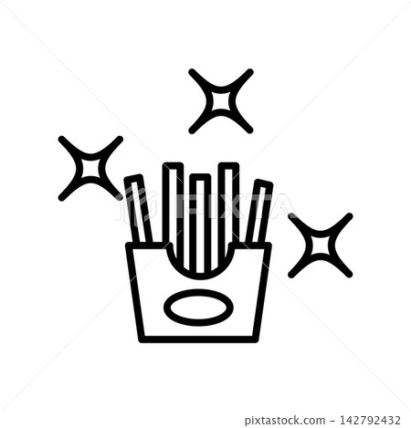French Fries icon design template 142792432