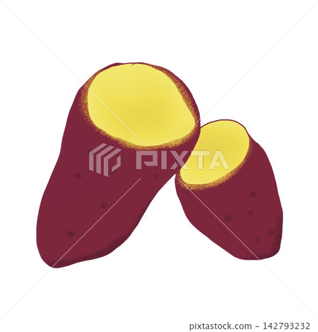 simple sweet potato illustration simple sweet potato illustration 142793232