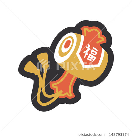 一個簡單的新年圖標,圖案是木槌。 一個簡單的新年圖標,圖案是木槌。 142793574