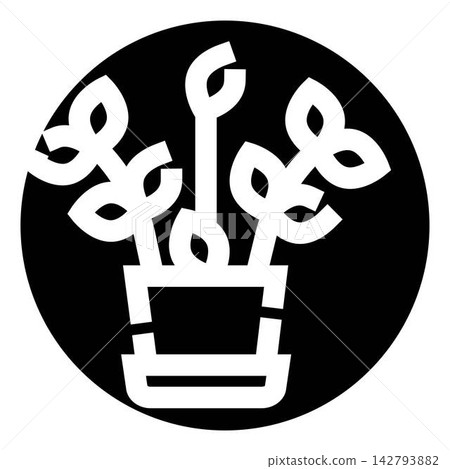 Potted plant icon representing growth and nature Potted plant icon representing growth and nature 142793882