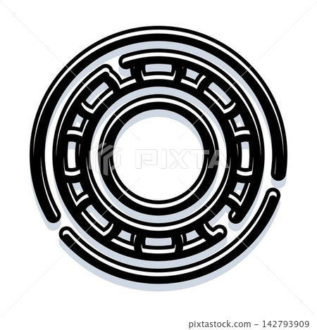 Futuristic circular technology core energy reactor symbol Futuristic circular technology core energy reactor symbol 142793909