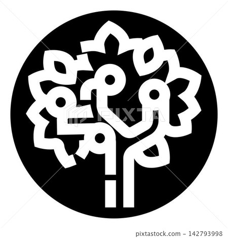 Digital tree growth connecting nature and technology circuit Digital tree growth connecting nature and technology circuit 142793998