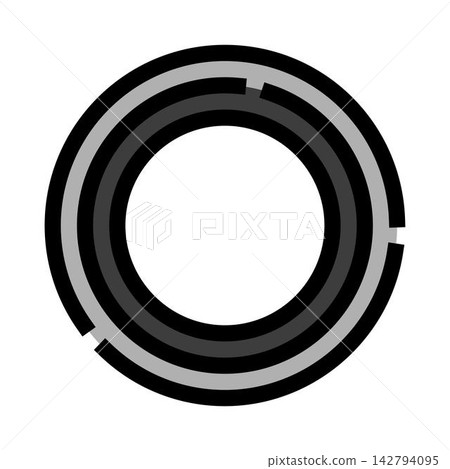 Abstract concentric circles forming a labyrinth path Abstract concentric circles forming a labyrinth path 142794095
