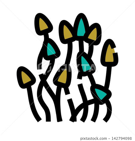 Abstract fungi cluster growing together in nature Abstract fungi cluster growing together in nature 142794098