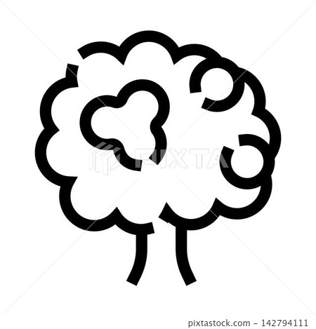 Human brain organ with cancer tumor icon Human brain organ with cancer tumor icon 142794111
