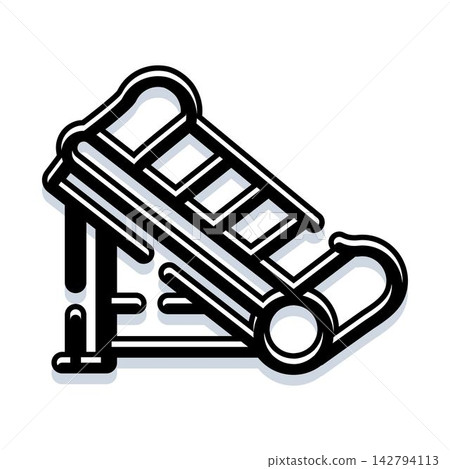 Escalator icon representing movement and urban transport Escalator icon representing movement and urban transport 142794113