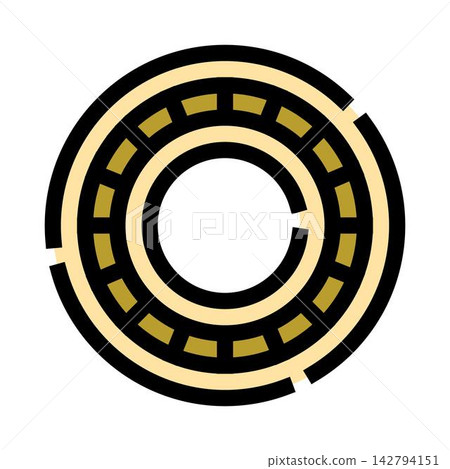 Roller bearing mechanical part engineering rotation icon Roller bearing mechanical part engineering rotation icon 142794151