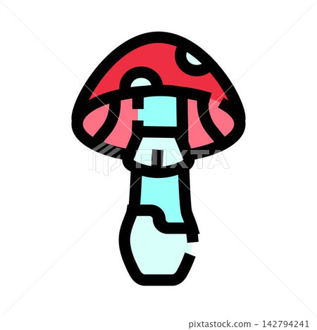 Fly agaric mushroom icon illustrating nature fungus Fly agaric mushroom icon illustrating nature fungus 142794241