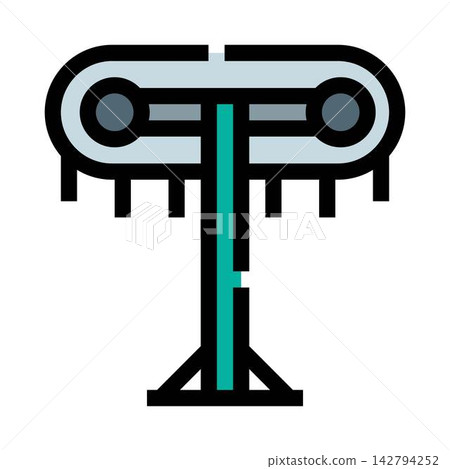 Conveyor belt production line industry automation icon Conveyor belt production line industry automation icon 142794252