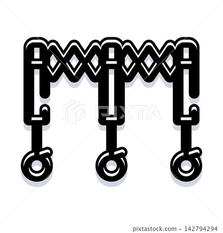 Retractable barrier gate icon for security control Retractable barrier gate icon for security control 142794294