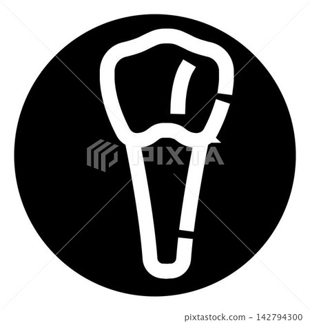 Dental implant restoration procedure icon concept Dental implant restoration procedure icon concept 142794300