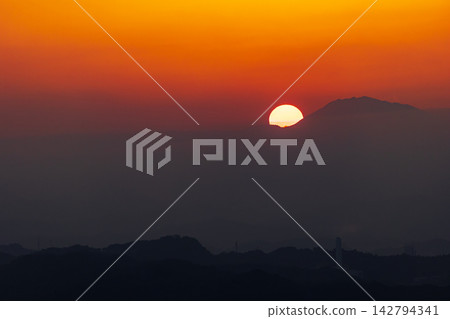 九份山城的夕陽山景 九份山城的夕陽山景 142794341