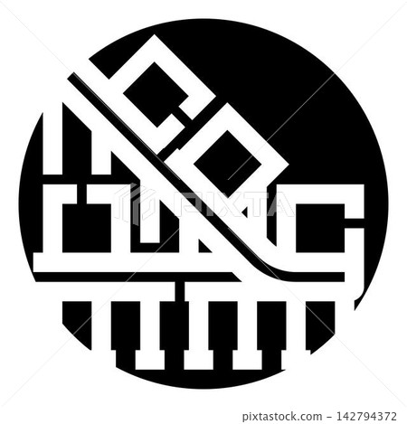 Abstract geometric pattern forming a building symbol Abstract geometric pattern forming a building symbol 142794372
