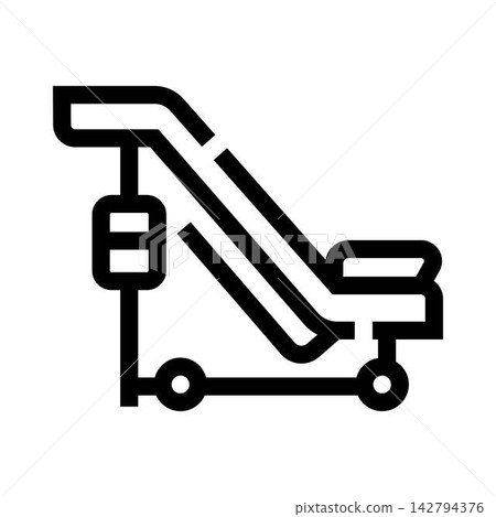 Medical patient bed icon for hospital treatment 142794376